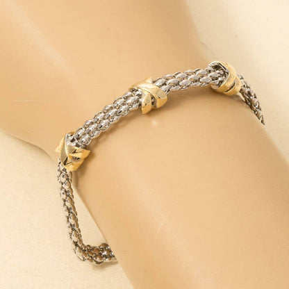 Davie Two Tone Magnetic Clasp Bracelet