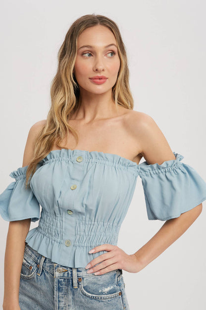 Izzy Off the Shoulder Crop Top