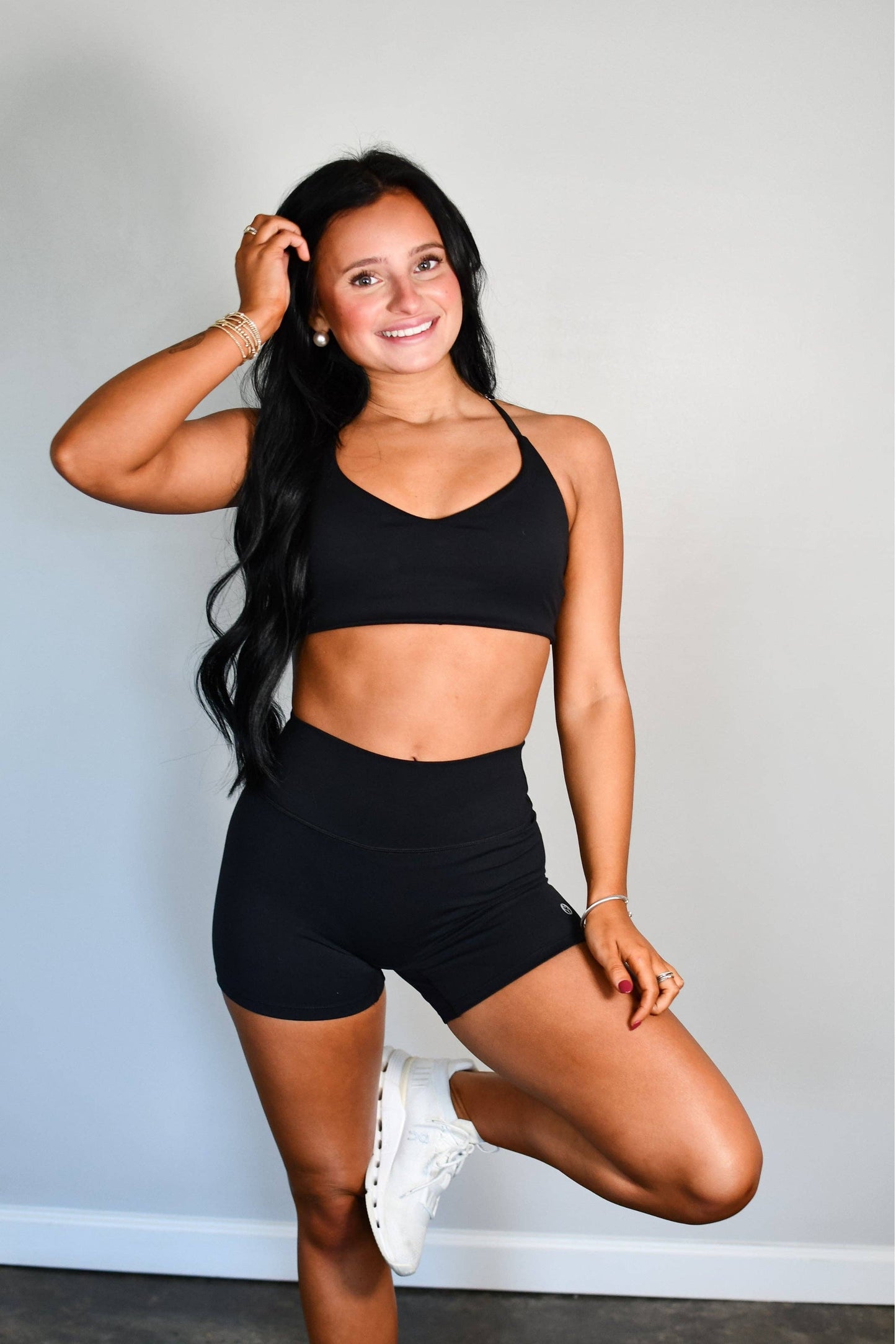Cassie Core Biker Shorts - Black