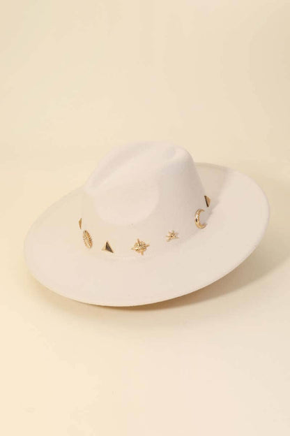 Sun Moon Star Fashion Fedora Hat