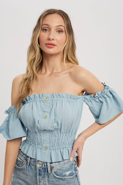 Izzy Off the Shoulder Crop Top