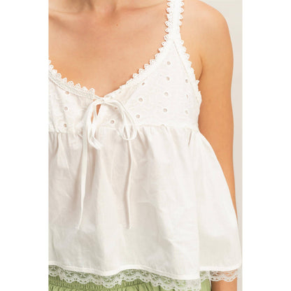 Selena Lace Trim Tank Top