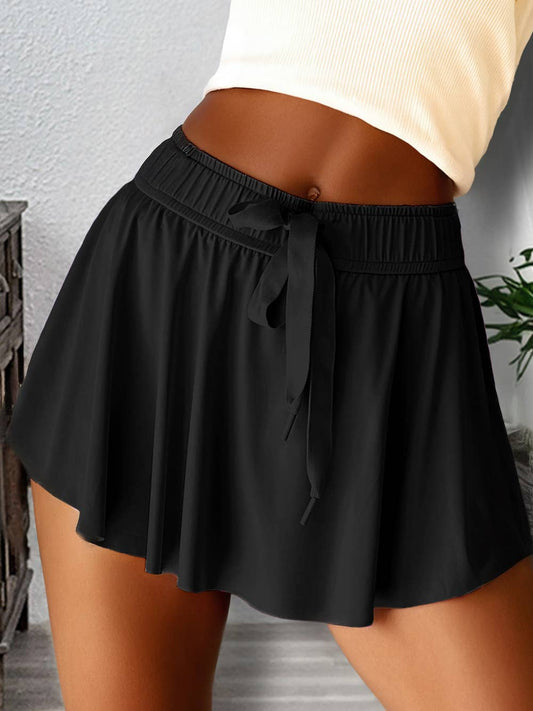 Annie Drawstring High Waist Lined Tennis Skorts