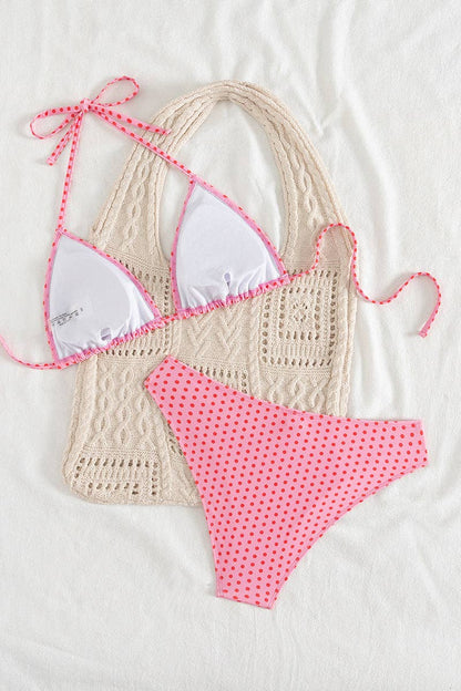 Penelope Polka Dot Halter Bikini Set