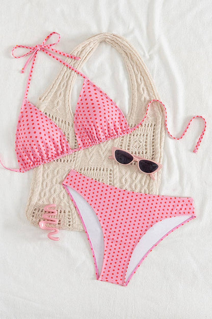 Penelope Polka Dot Halter Bikini Set