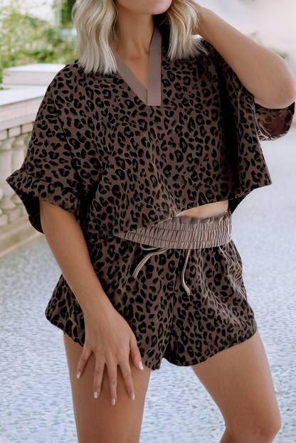 Lydia Leopard Printed 2pcs Plus Size Set