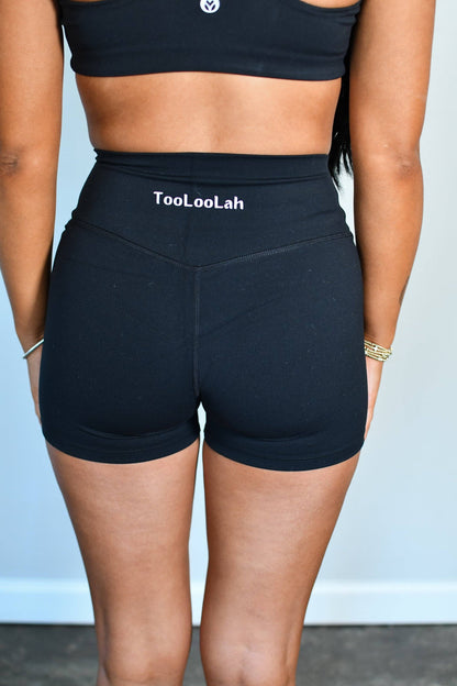 Cassie Core Biker Shorts - Black