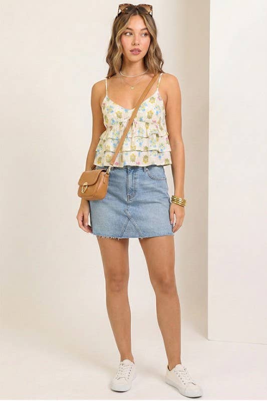 Lainey Floral Ruffle Top