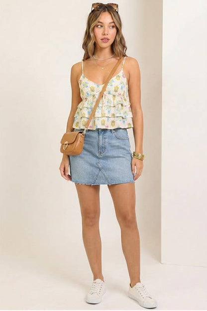 Lainey Floral Ruffle Top