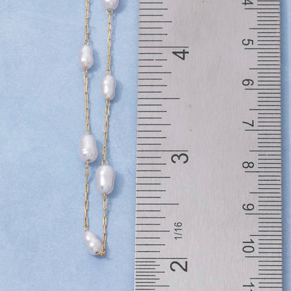 Pearl Paperclip Chain Necklace