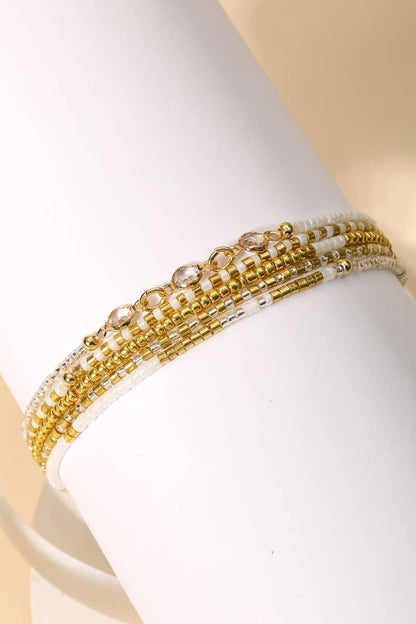 Dainty Assorted Bead Bracelet Set